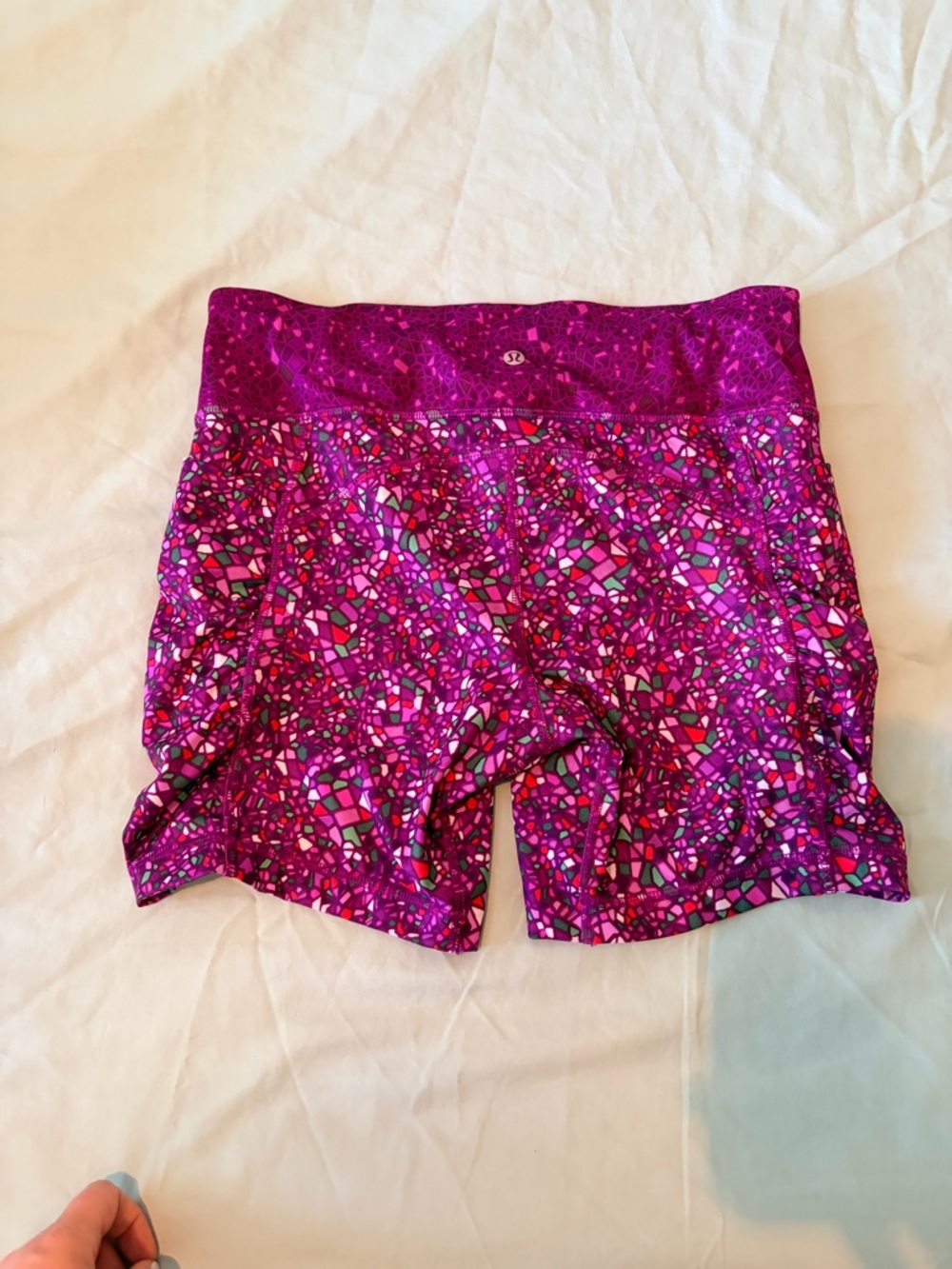 lululemon athletica High-Rise Mosaic Pink-Purple Bike Shorts